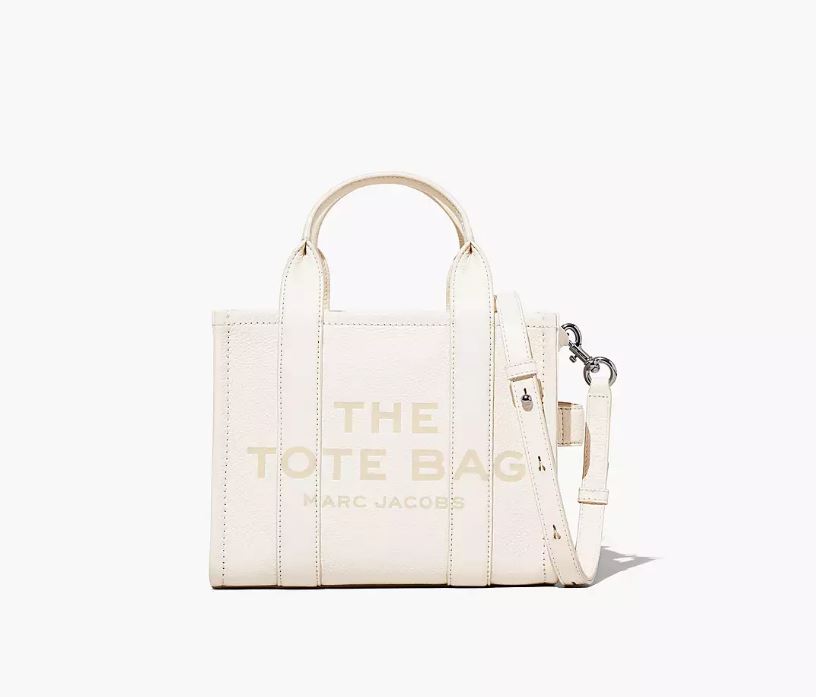 Bolso Marc jacobs the leather tote pequeño blanco